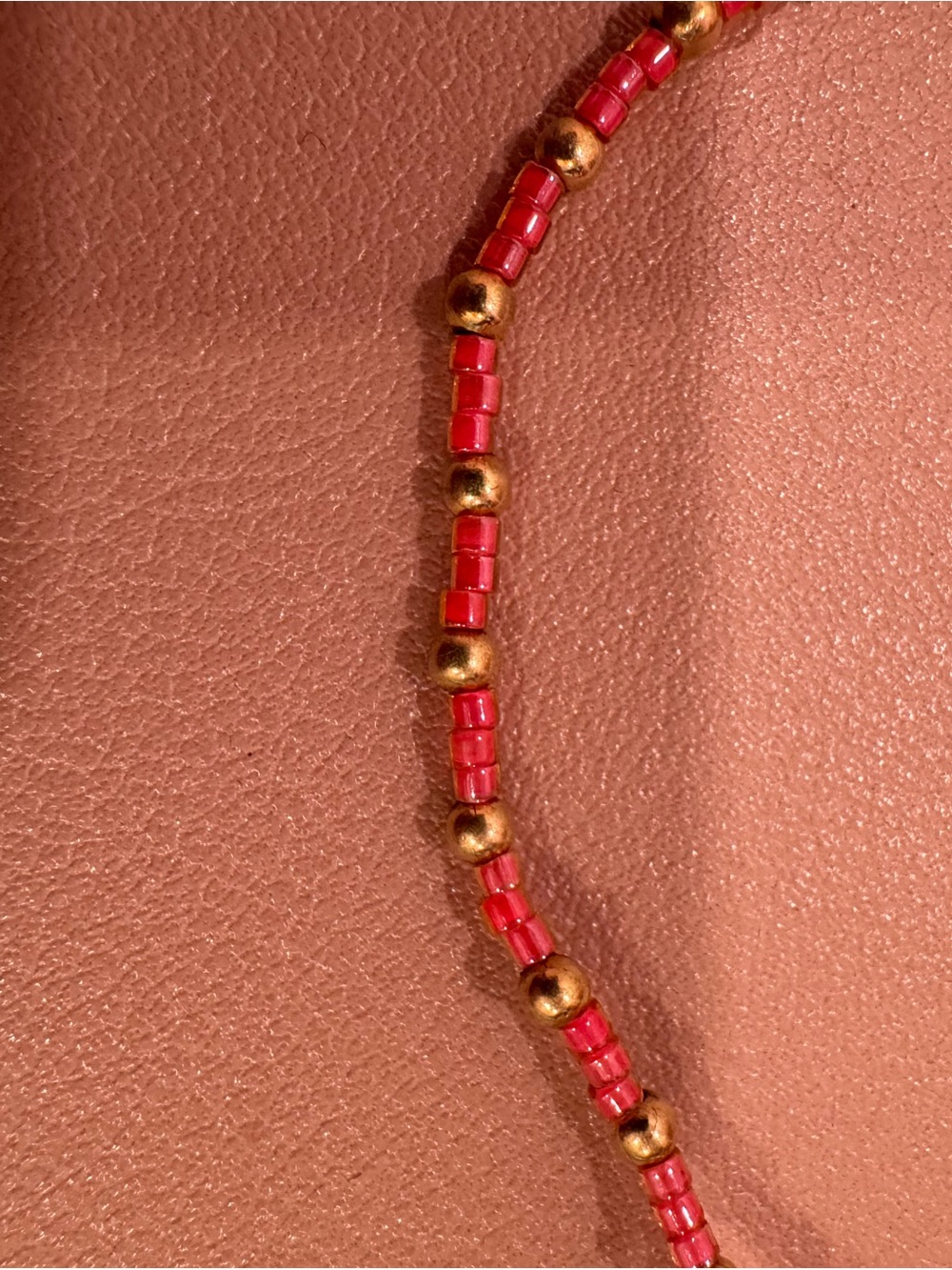 ENEWTON Delicate Pink Seed Bead Bracelet with Gold Accents - Picture 2 of 2